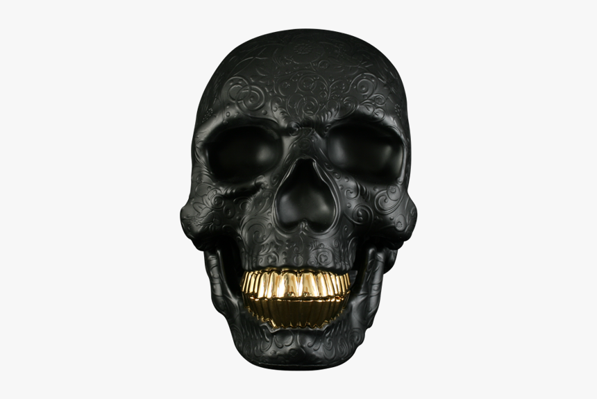 Skull With Gold Teeth Png, Transparent Png, Free Download