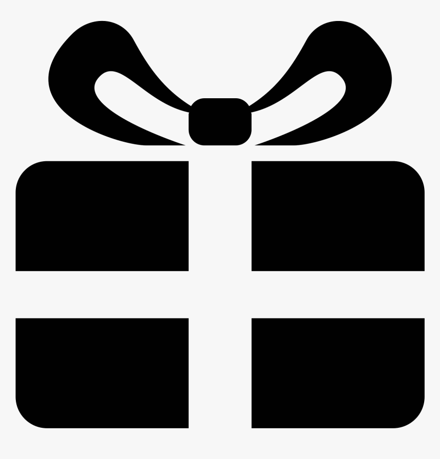 Christmas Gift Icon - Black Present Clipart, HD Png Download, Free Download