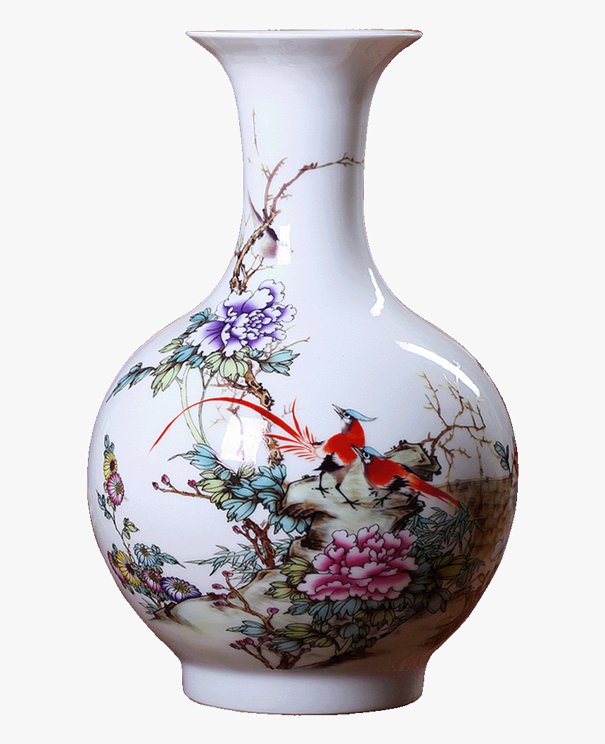 Jingdezhen Ceramic Vase Decoration Living Room Flower - Vase, HD Png Download, Free Download
