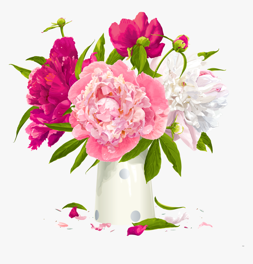 Flower Vases With Flowers Clipart Group - Flowers In Vases Clipart, HD Png Download, Free Download