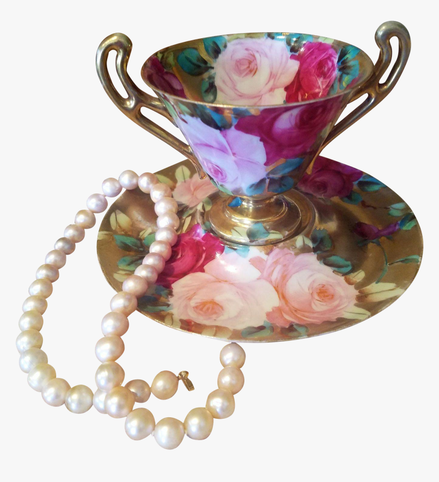 Golden Jewellery Cup Vase Table-glass Tableware Clipart - Pearl, HD Png Download, Free Download