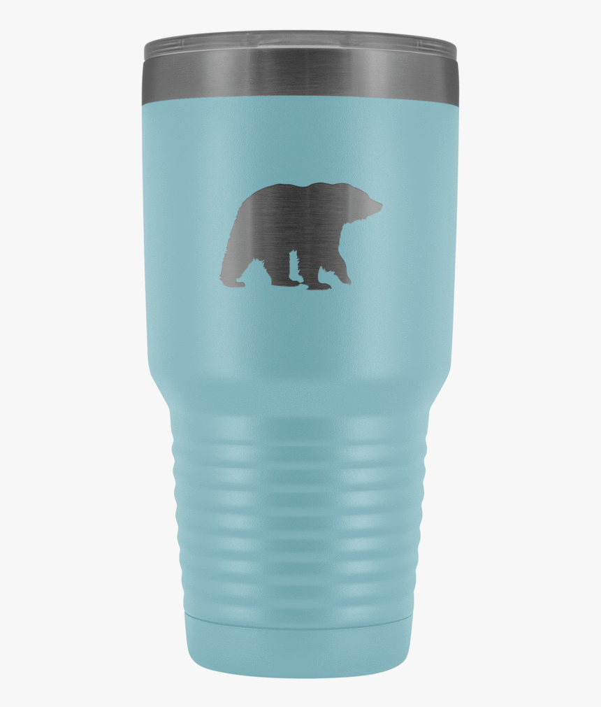 Bear Silhouette 30oz Stainless Steel Thermos Tumbler - Tumblers With Funny Sayings, HD Png Download, Free Download