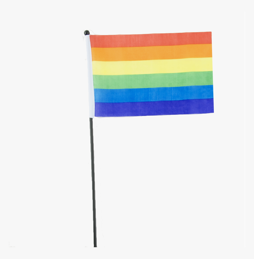 Download Rainbow Flag Png Image - Pride Flag On A Stick Transparent, Png Download, Free Download