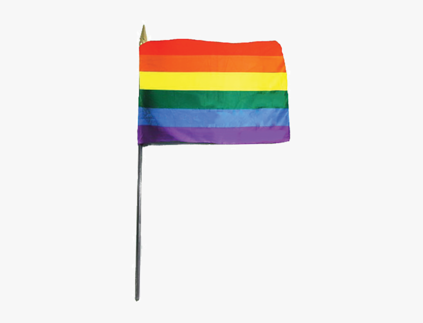 Rainbow Flag On A Stick - Pride Flag On Pole, HD Png Download, Free Download