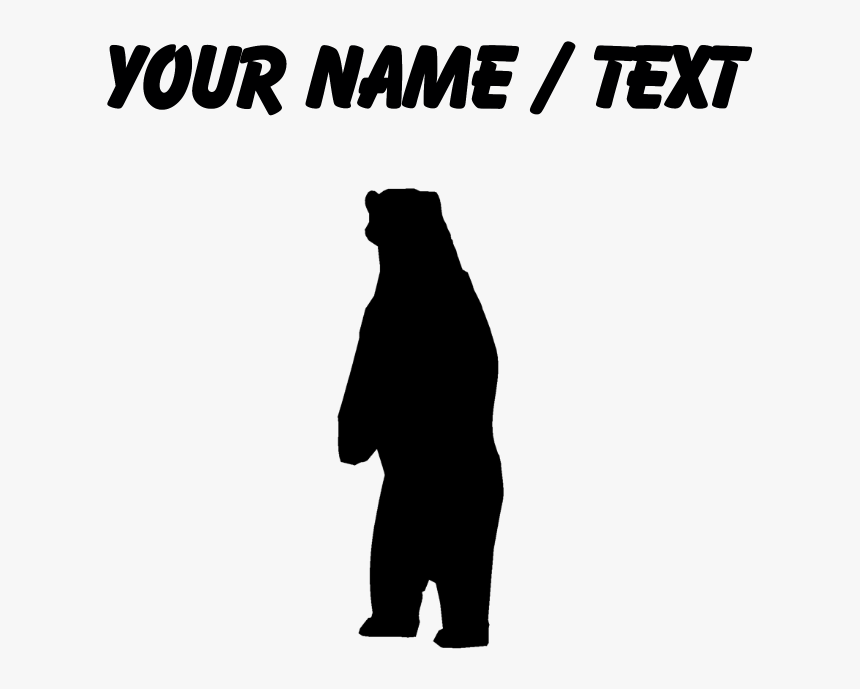 Custom Standing Bear Silhouette Baseball Cap - American Black Bear, HD Png Download, Free Download