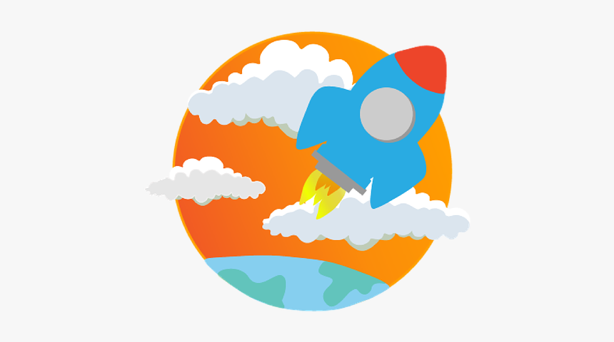 Rocket, Rocket Ship, Rocket Fire, Clouds, Space, Earth - Circle, HD Png Download, Free Download