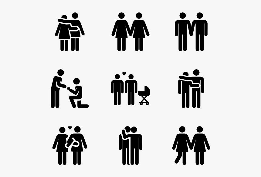 Gay Couple Icon Png, Transparent Png, Free Download