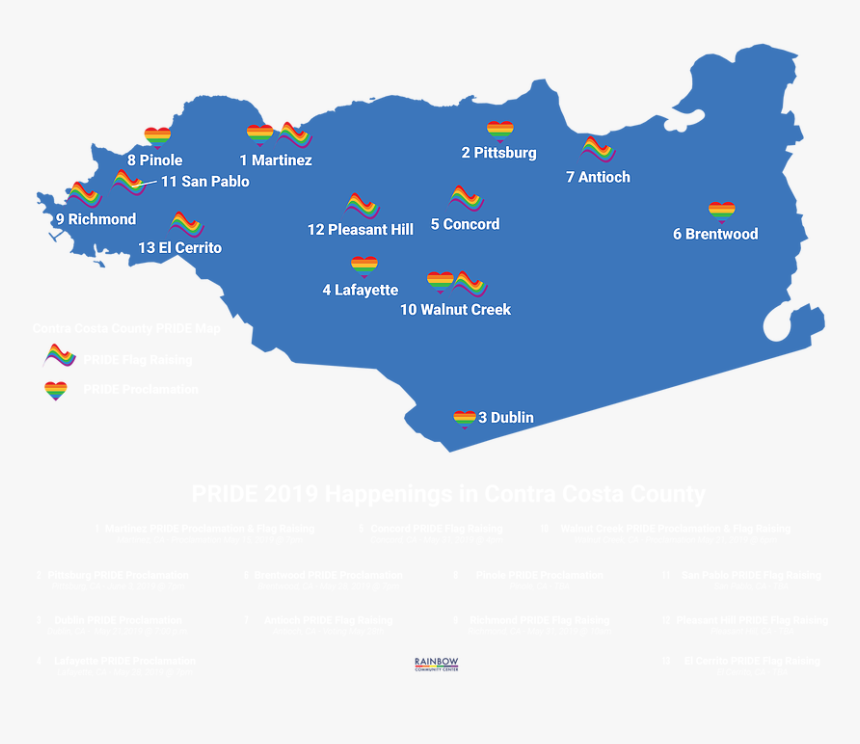 Contra Costa Countywhite-01 - Map, HD Png Download, Free Download