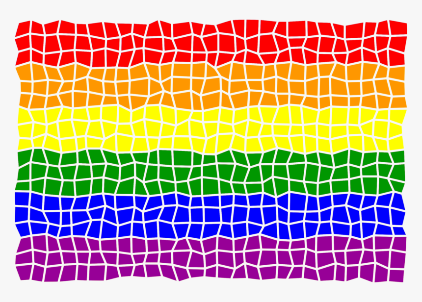Visual Arts,net,symmetry - Rainbow Mosaic Clip Art Free, HD Png Download, Free Download
