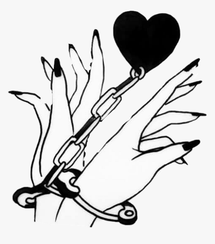 Heart Handcuff Drawing Clipart , Png Download - Kinky Stickers, Transparent Png, Free Download