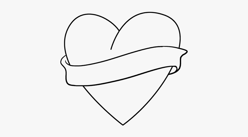 How To Draw - Love Heart Drawings Easy, HD Png Download, Free Download