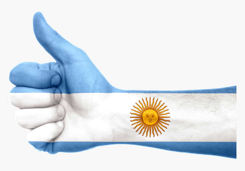 Argentina Flag Hand, HD Png Download, Free Download