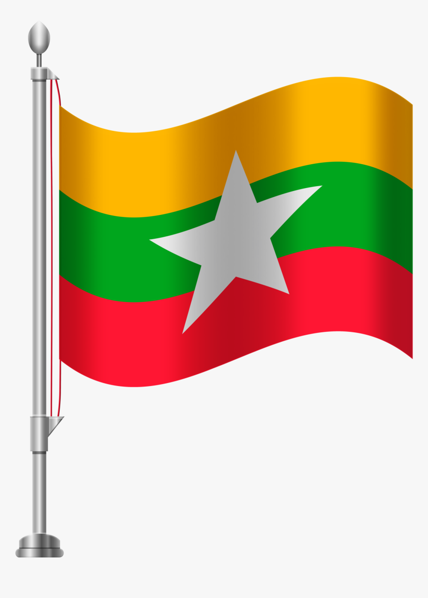 Myanmar Flag Png Clip Art Clipart Image - Bahamas Flag Transparent Background, Png Download, Free Download