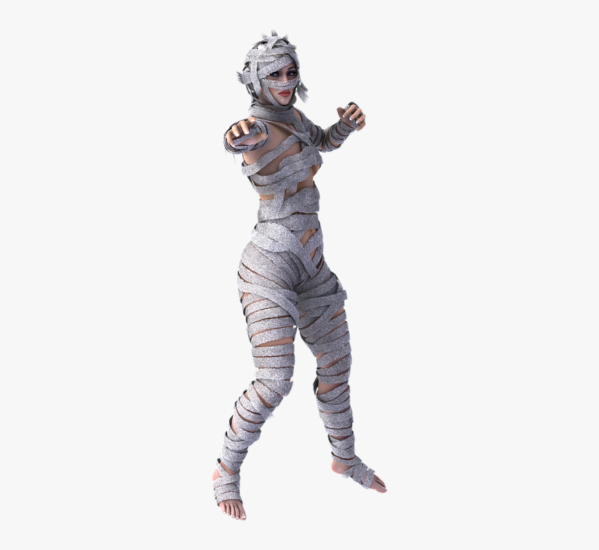 Wraps, Bandages, Mummy, Monster, 3d, Rendering, Woman - Female Monster 3d, HD Png Download, Free Download