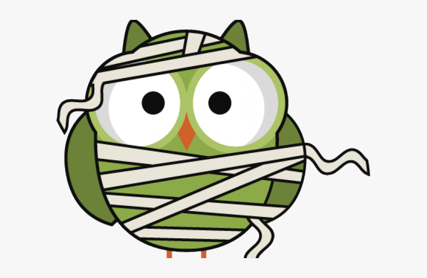 Mummy Clipart Owl - Cartoon Transparent Halloween Clip, HD Png Download, Free Download