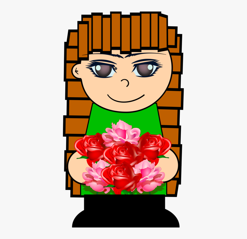 Girl Computer Icons Cartoon Woman Child - Garden Roses, HD Png Download, Free Download