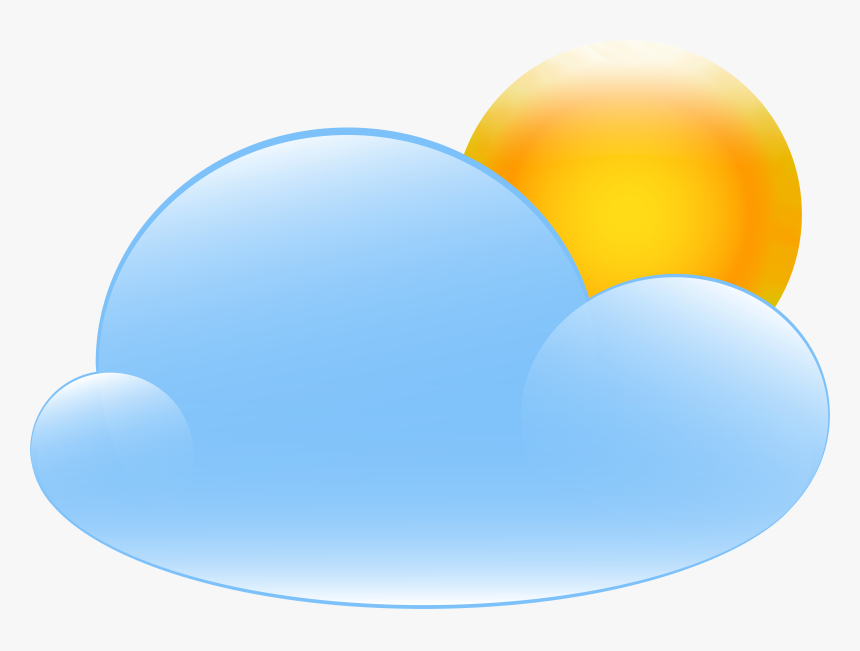 Partly Cloudy With Sun Weather Icon Png Clip Art - Partly Cloudy Day Icon Png, Transparent Png, Free Download