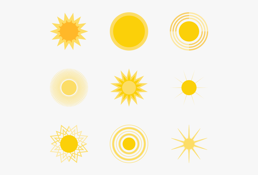 Sun Icon Set - Cement Tile, HD Png Download, Free Download