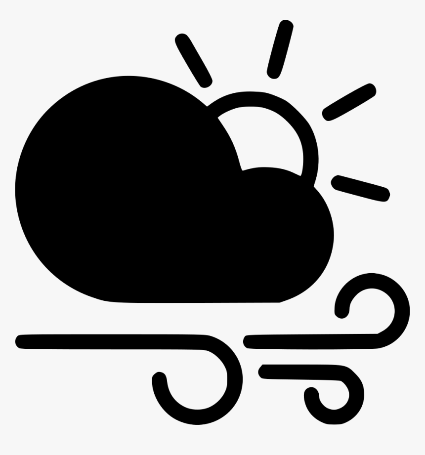 Day Gusts Cloud Sun Svg Png Icon Cloud - Sun And Wind Icon, Transparent Png, Free Download