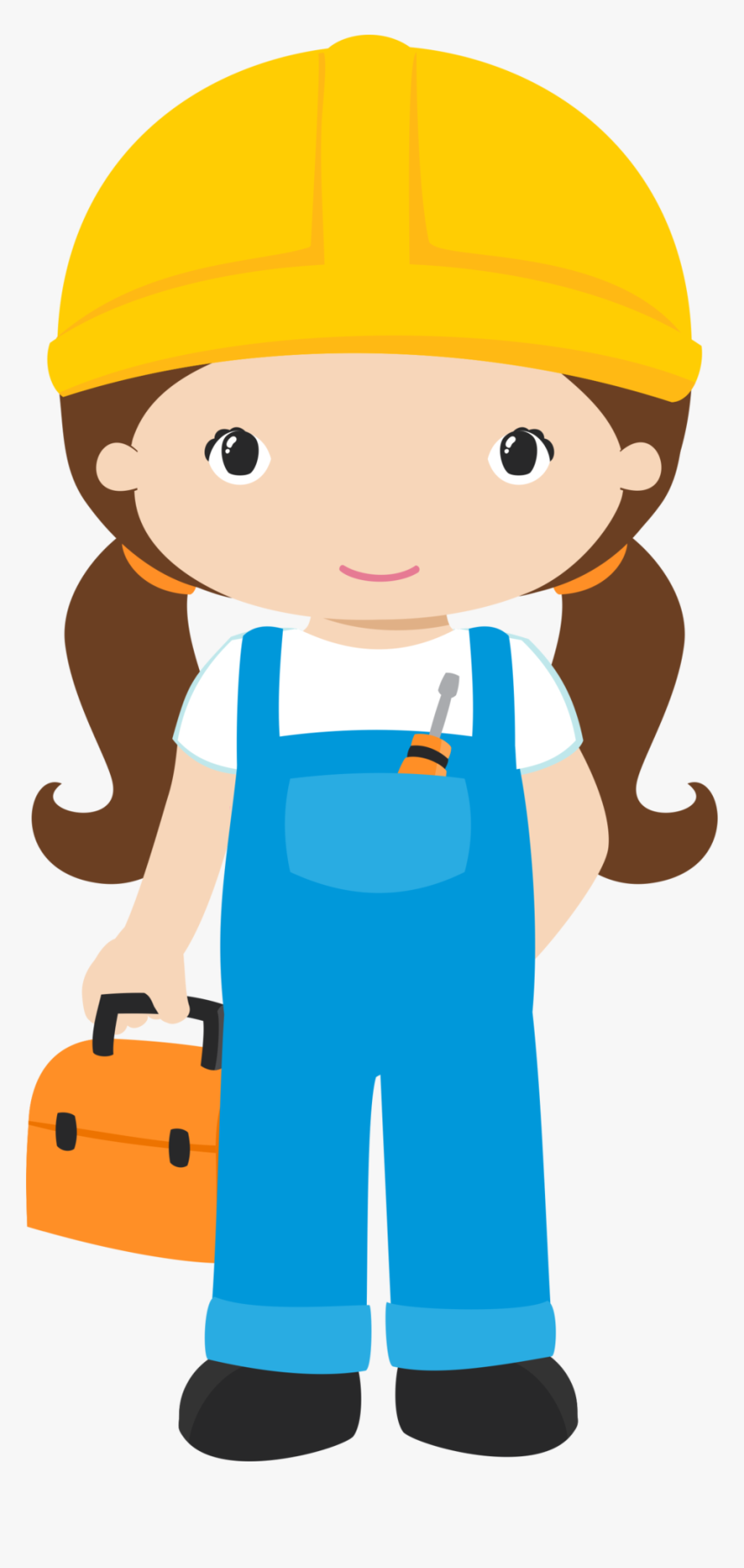 Cliparts For Free - Construction Worker Girl Clipart, HD Png Download, Free Download