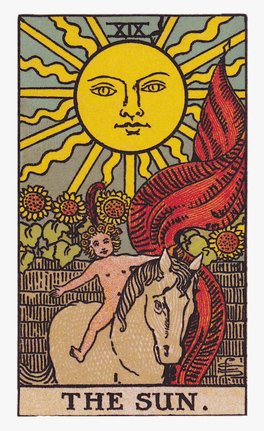 Tarot Card The Sun Clip Arts - Rider Waite Tarot The Sun, HD Png Download, Free Download