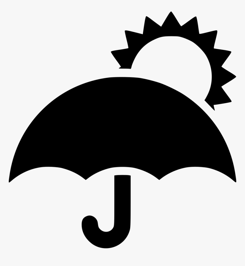 Forecast Sun Umbrella - Rain Umbrella Clipart Black And White, HD Png Download, Free Download