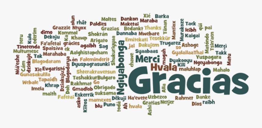 Gracias En Diferentes Idiomas Png, Transparent Png, Free Download