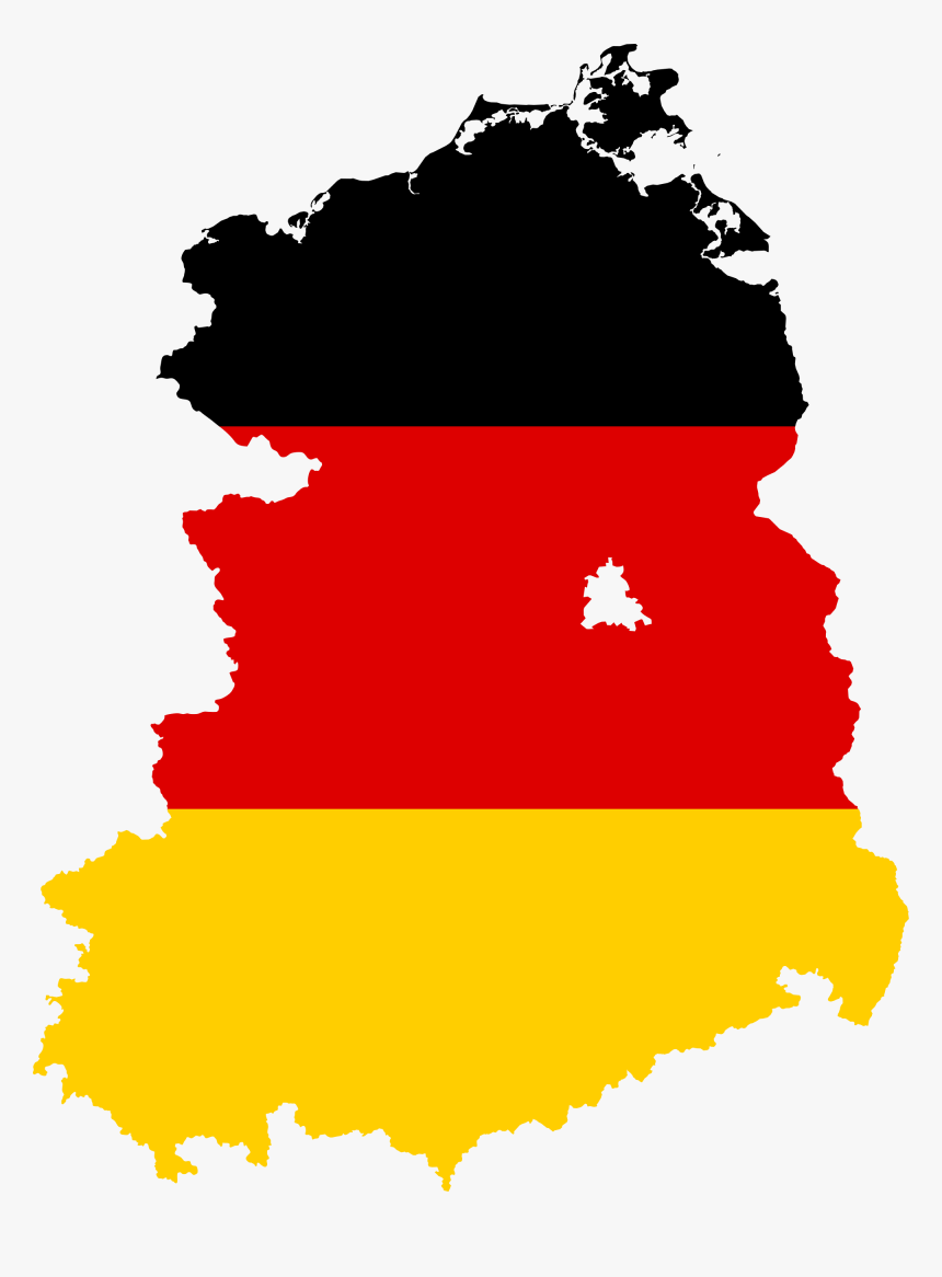 Transparent East Clipart - Germany Flag Map Vector, HD Png Download, Free Download