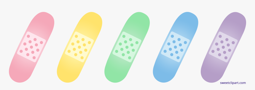 Bandaids Cute Colors Sweet Clip Art - Polka Dot, HD Png Download, Free Download