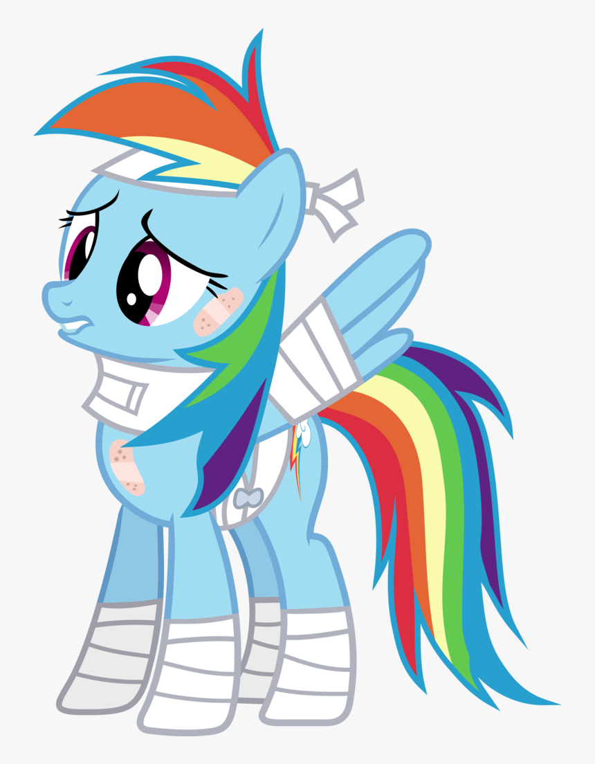 Transparent Band Aid Clip Art - Mlp Rainbow Dash Bandage, HD Png Download, Free Download