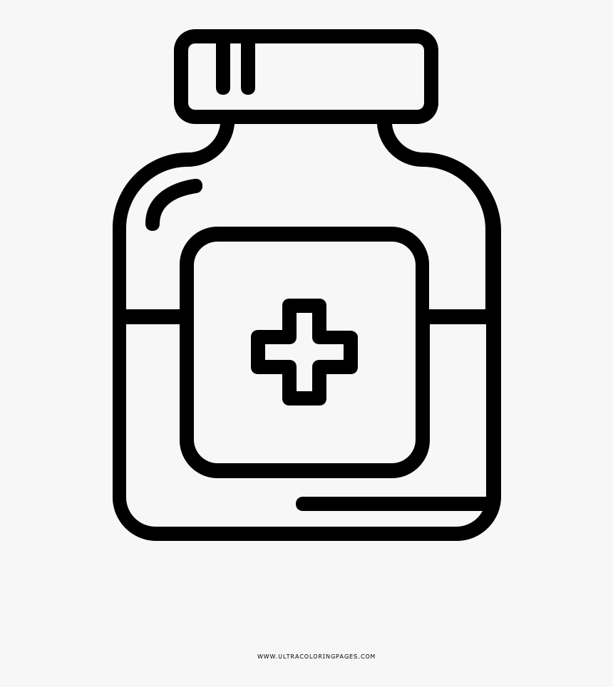 Drawing Medicine Photography Clip Art - Drawing Of Medicine Bottle, HD Png Download, Free Download