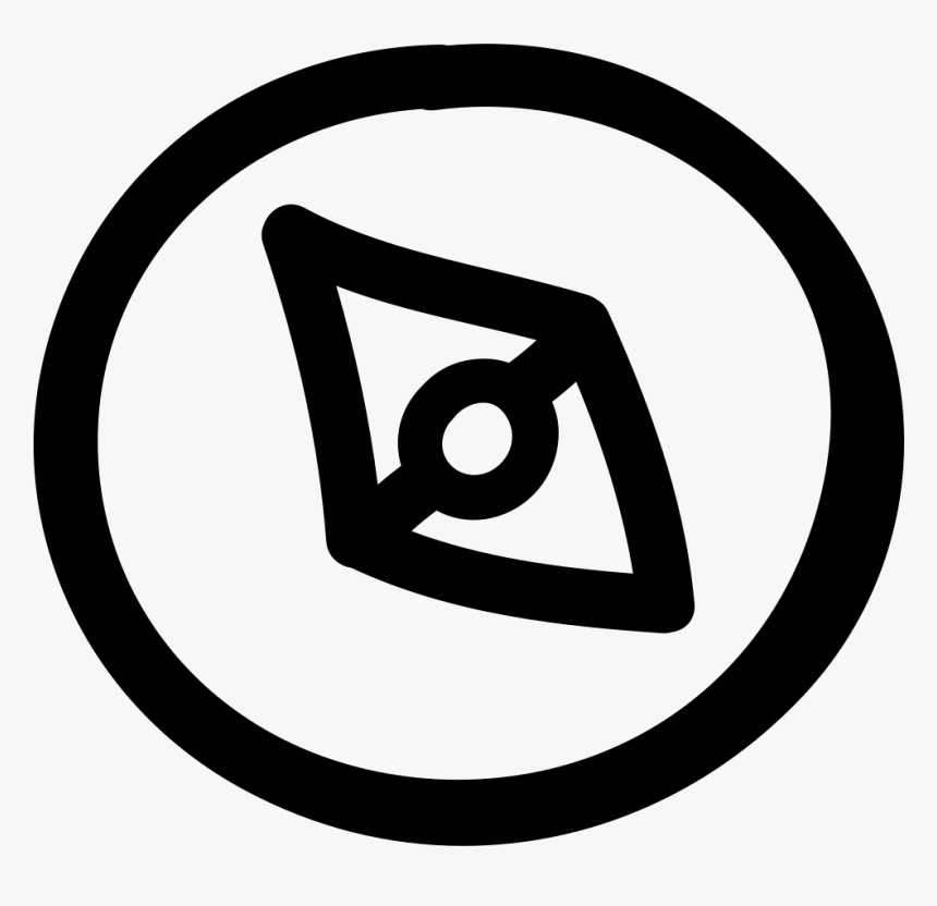Compass Hand Drawn Circular Tool Outline - Icon 2, HD Png Download, Free Download