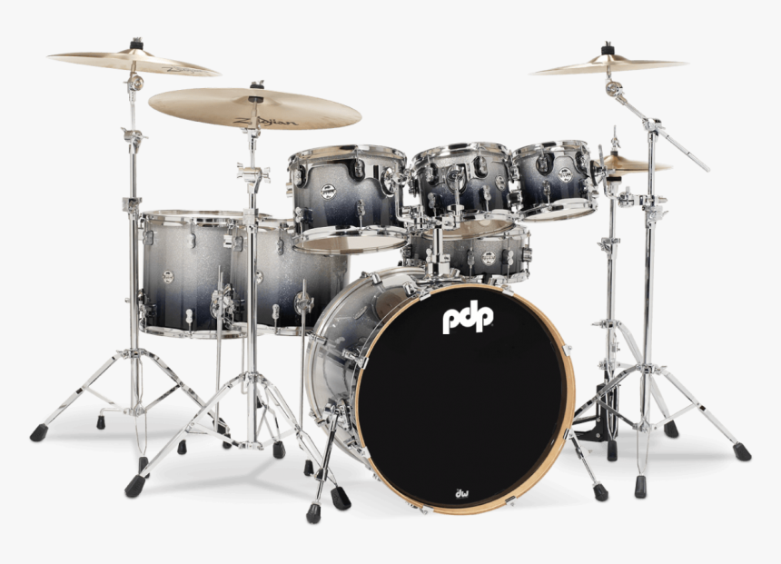 Silver To Black Fade - Pdp Concept Maple 6 Piece, HD Png Download, Free Download