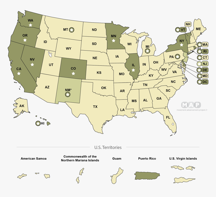 United States Map - Gay Panic Defense Map, HD Png Download, Free Download