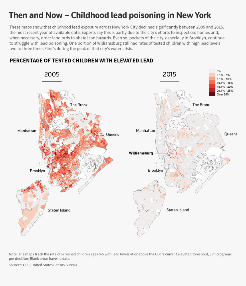 Across The United States, Several Have Linked Use Of - Nyc Lead Map, HD Png Download, Free Download