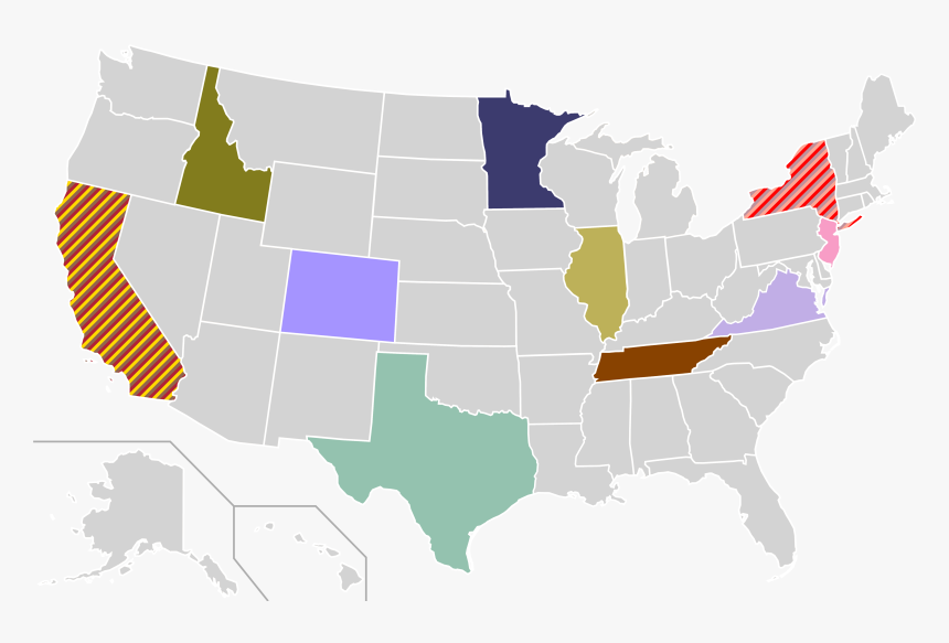 Presidential Candidate Home State Locator Map, 1984 - John F. Kennedy Library, HD Png Download, Free Download