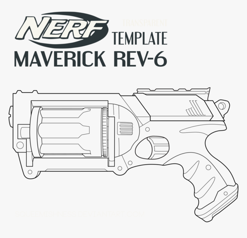 Nerf Coloring Pages - Pistolas Nerf Para Pintar, HD Png Download, Free Download