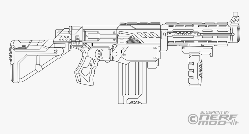 Nerf Gun Coloring Pages, HD Png Download, Free Download