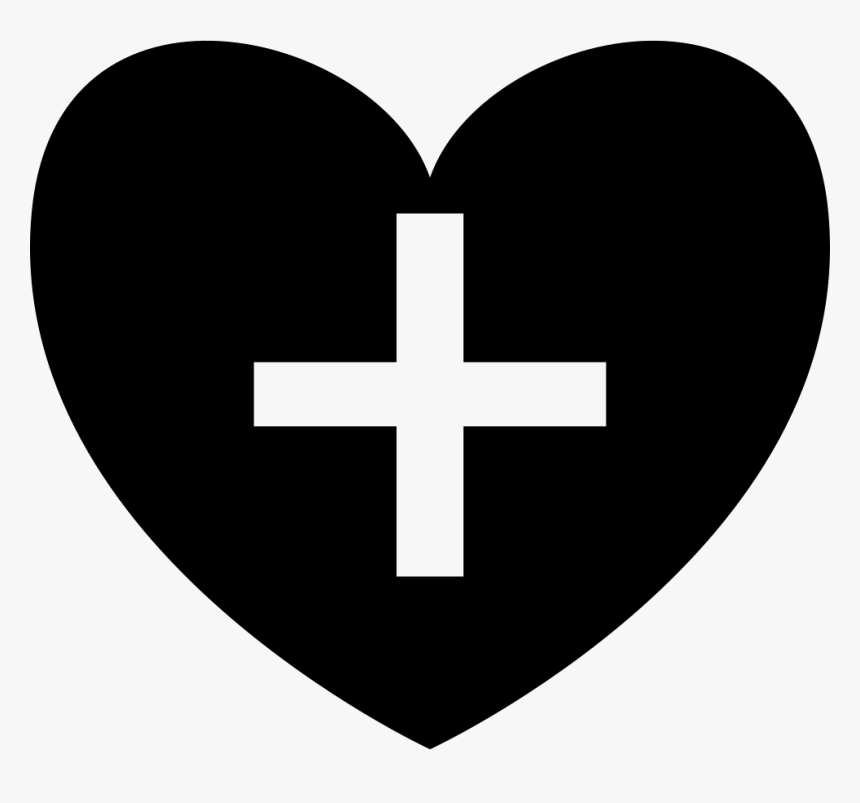 Positive Heart Symbol Shape With Plus Sign - Letter In Heart Beat, HD Png Download, Free Download