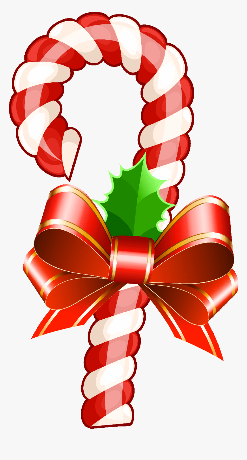 Candy Cane Heart Png - Free Christmas Candy Cane Clipart, Transparent Png, Free Download