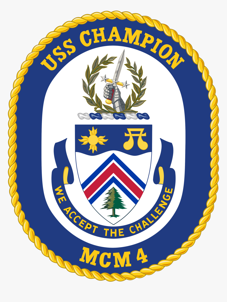 Uss Champion Mcm-4 Crest - Battle Of Bunker Hill Symbol, HD Png Download, Free Download