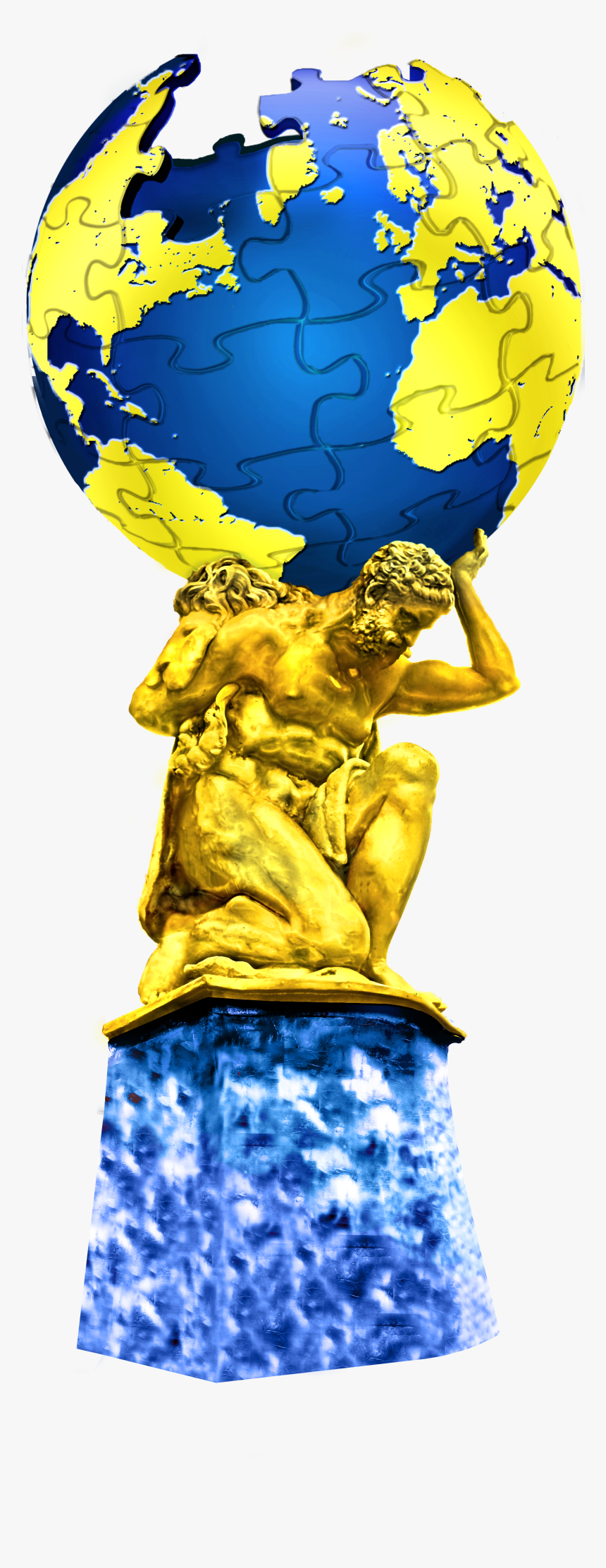 Wikipedia World Developer Champion - Atlas Holding The World Transparent Background, HD Png Download, Free Download