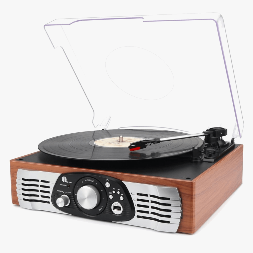 1byone Belt Driven 3-speed Turntable With Built In - Stereo Turntable 1 By One, HD Png Download, Free Download