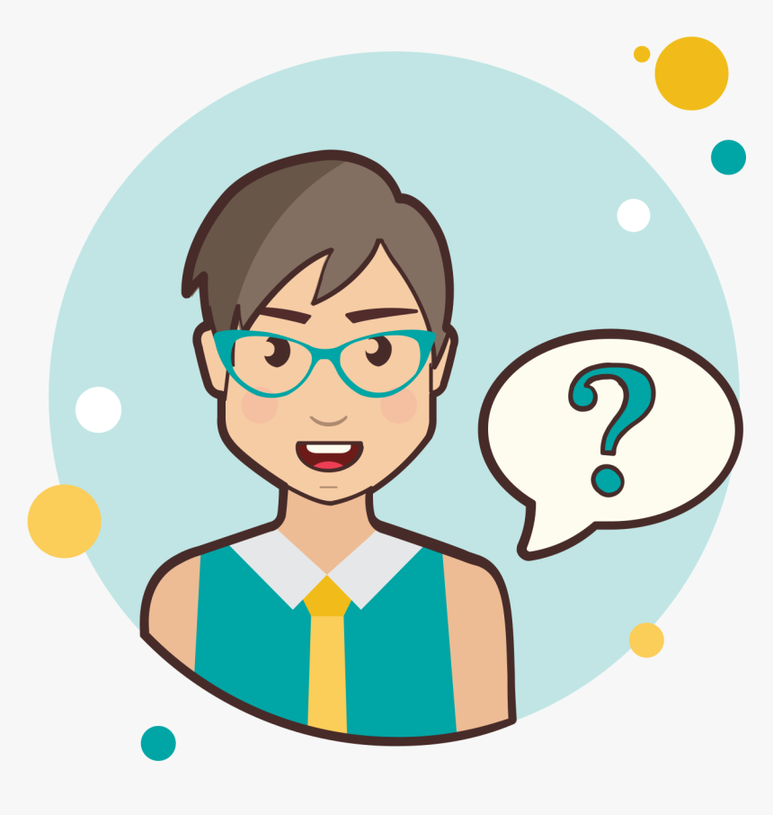 Bolle Circolari Icon - Girl Have Question Png, Transparent Png, Free Download