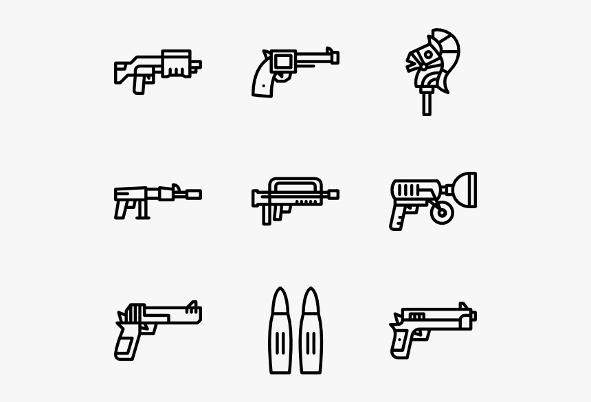 3 Fortnite Icon Packs Vector Icon Packs Svg Psd Png - Gun Barrel, Transparent Png, Free Download