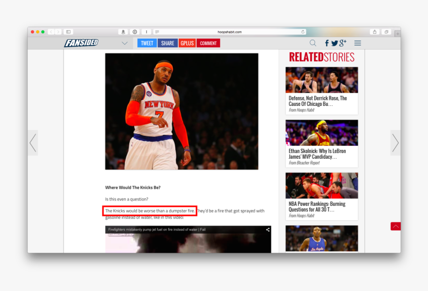 “is This Even A Question The Knicks Would Be Worse - Online Advertising, HD Png Download, Free Download