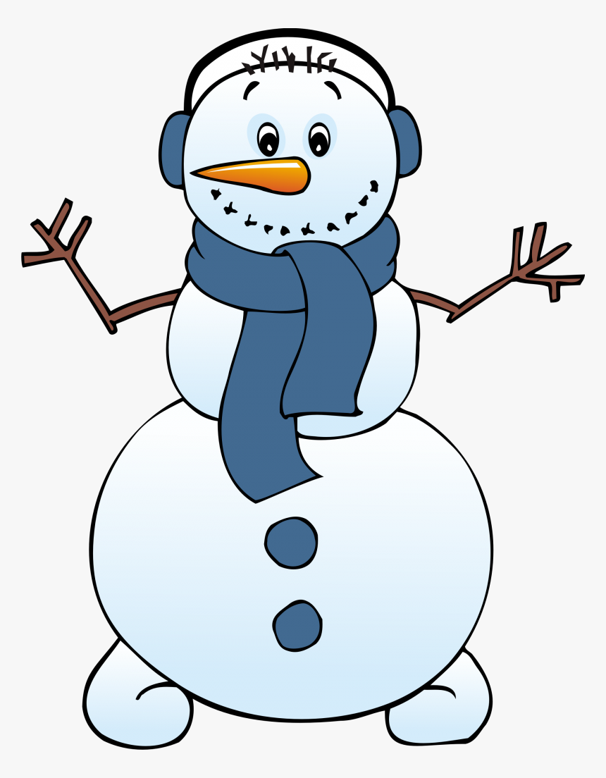 Free Snowman Clipart Black And White Free - Free Clip Art Snowman, HD Png Download, Free Download