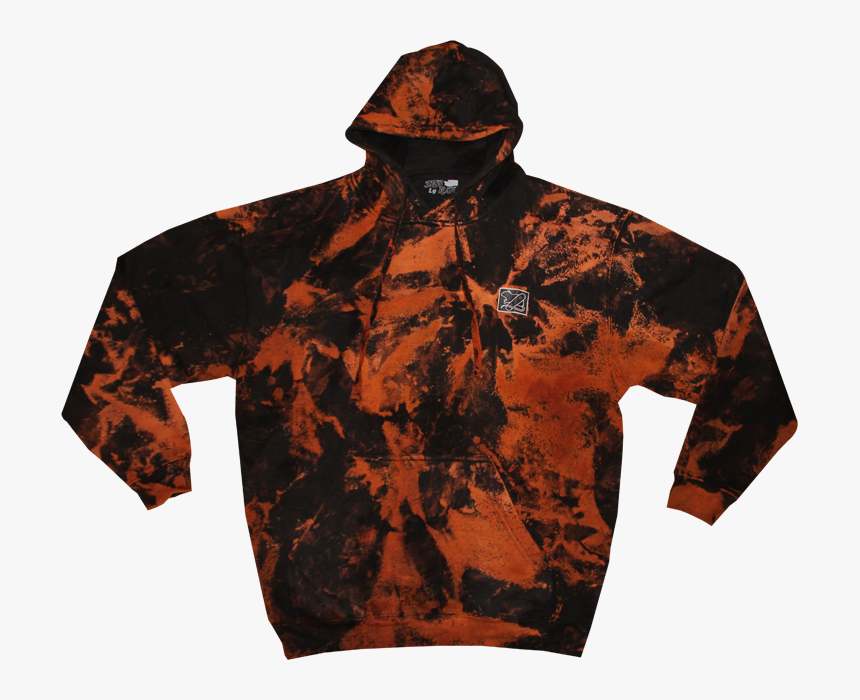 Sk8rats Bleach Tie Rat Patch Hoodies - Orange And Black Tie Dye Hoodie, HD Png Download, Free Download