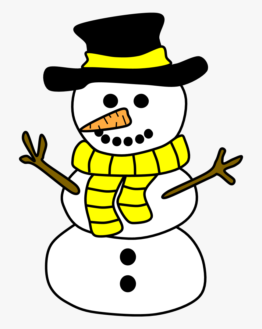 Snowman Clipart , Png Download - Snowman Png Black And White, Transparent Png, Free Download