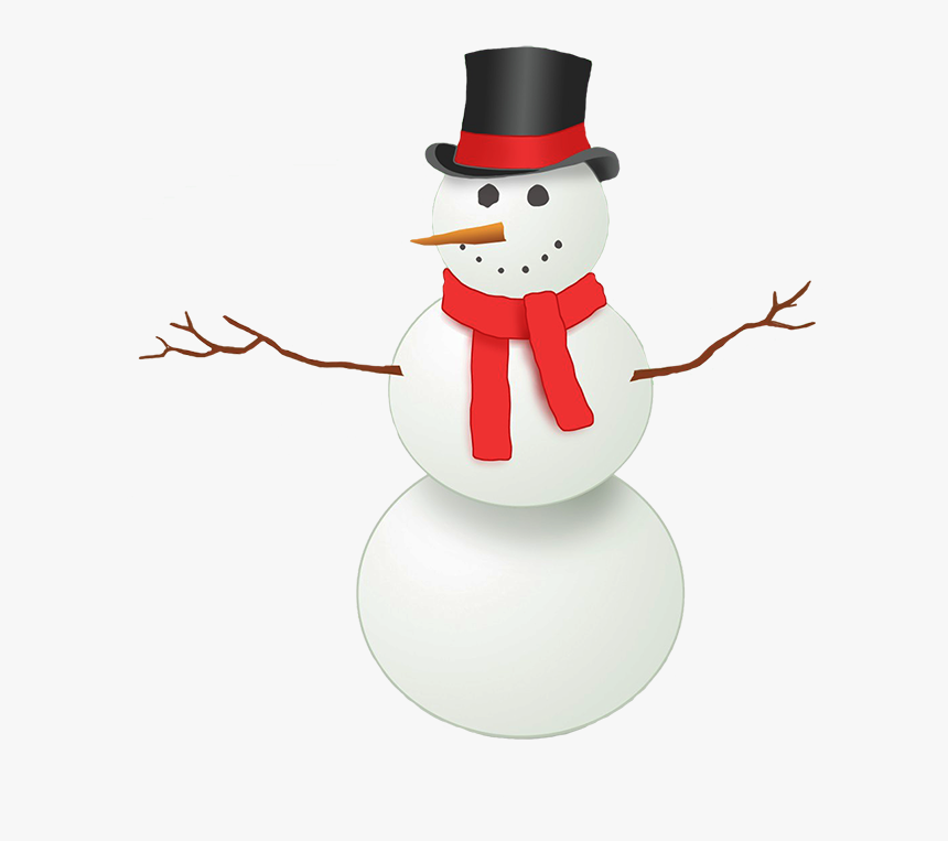 Transparent Cute Snowman Png - Scarf On Snowman Svg, Png Download, Free Download